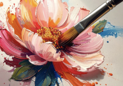 Painting flowers